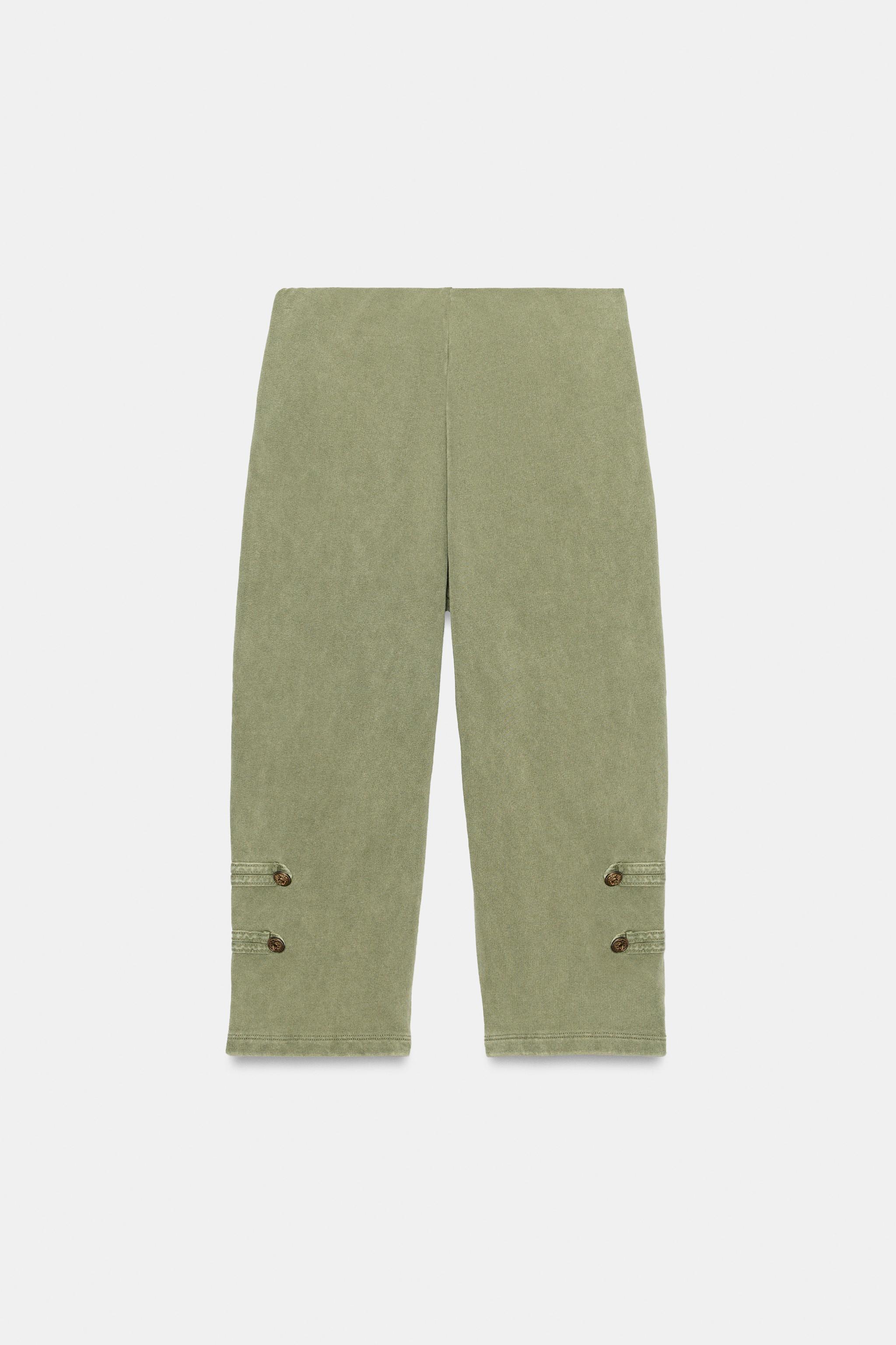 Женские брюки Zara FROG FASTENING CAPRI PANTS — фото 5