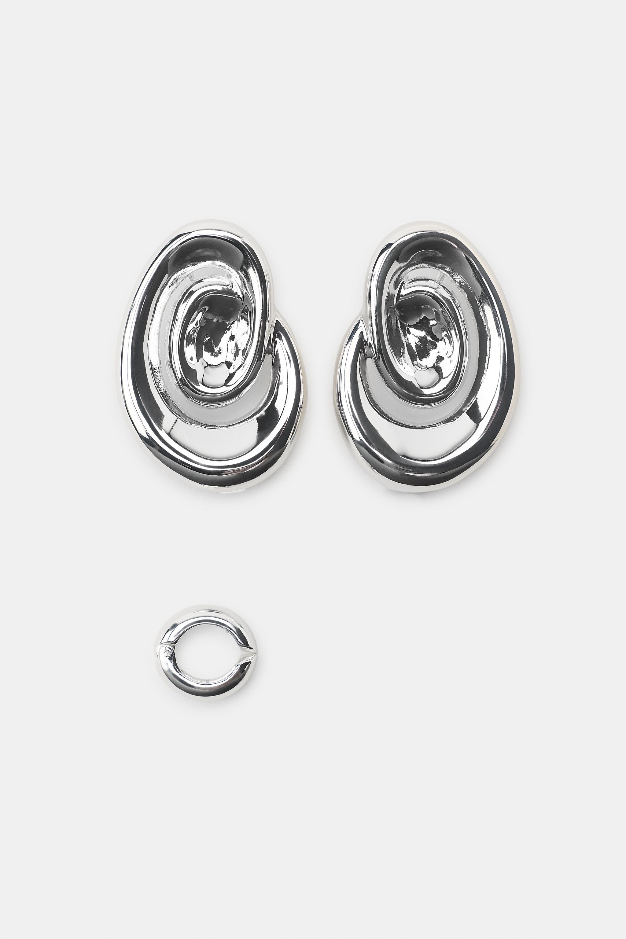 Zara Oval VE Ear Cuff Küpe Seti görsel 5
