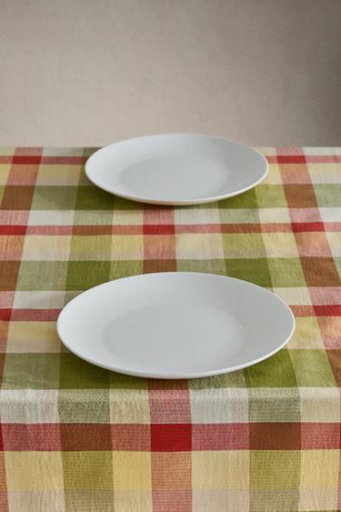 CHECK COTTON TABLECLOTH - Greens by Zara - Image 1