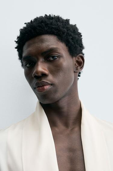 FLOWING SHIRT WITH SHAWL NECK - Oyster-white by Zara - Image 5