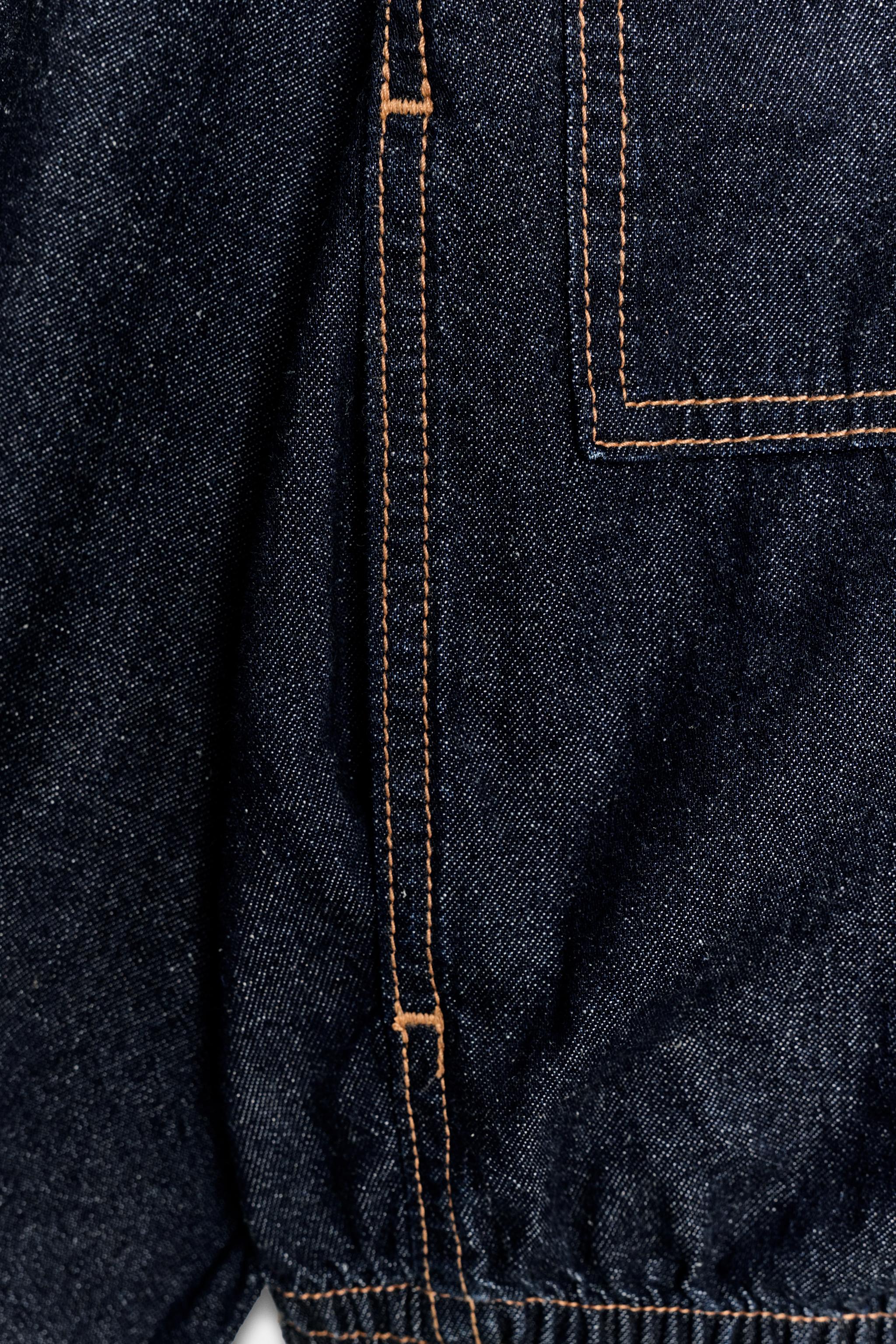 BLOUSON BOMBER EN DENIM Z1975 À COL MONTANT
