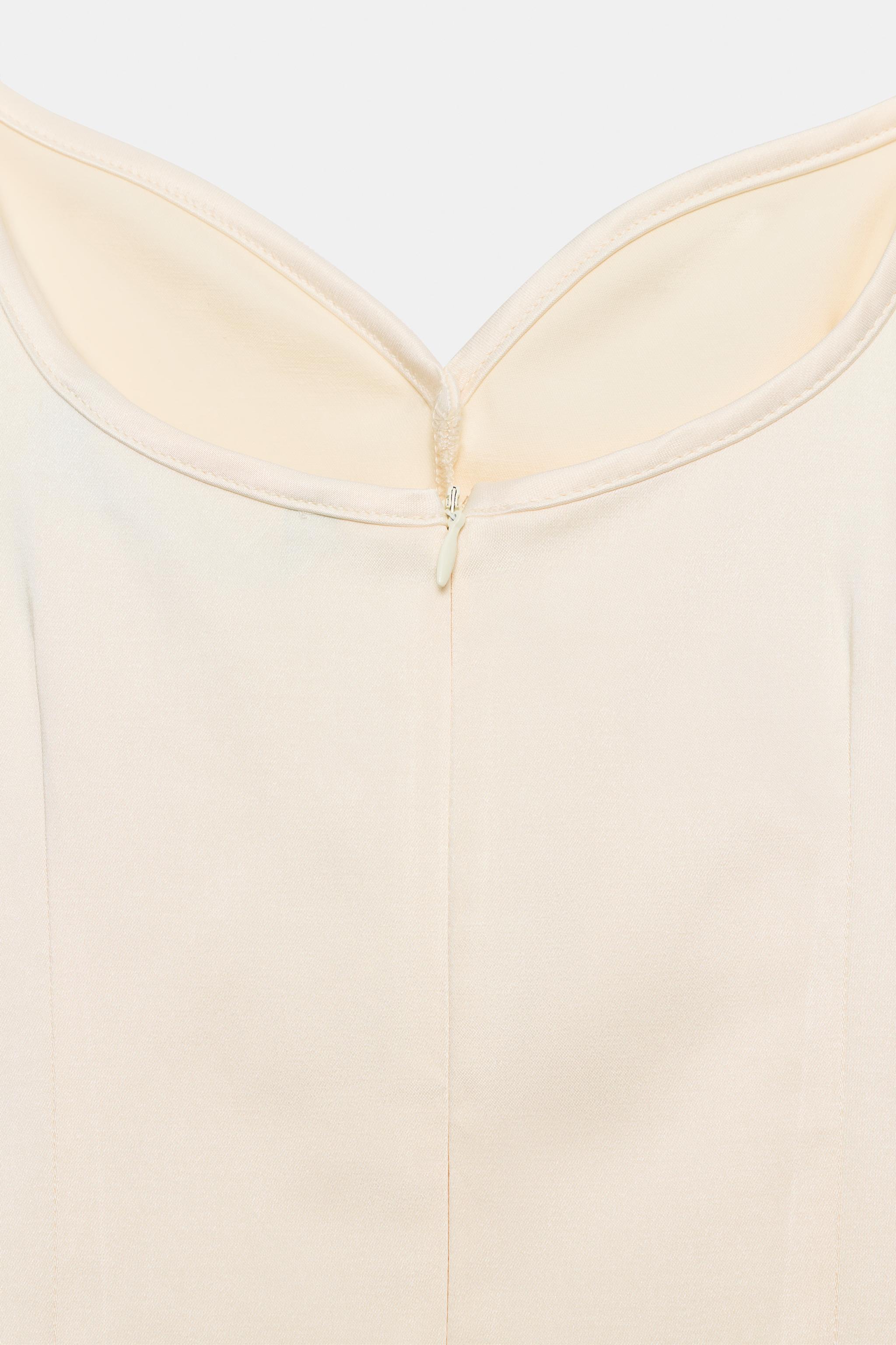 Женские рубашки Zara STRETCH SATIN EFFECT TOP — фото 4