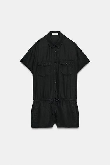 COMBI-SHORT FLUIDE À POCHES - Noir de Zara - Image 6