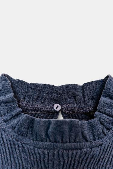 SMOCKED SHIRT - Blue by Zara - Image 9