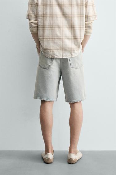 RELAXED FIT DENIM BERMUDA SHORTS - Light blue by Zara - Image 2