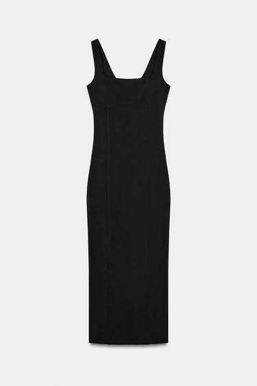 FITTED MIDI DRESS - Black by Zara - Image 5