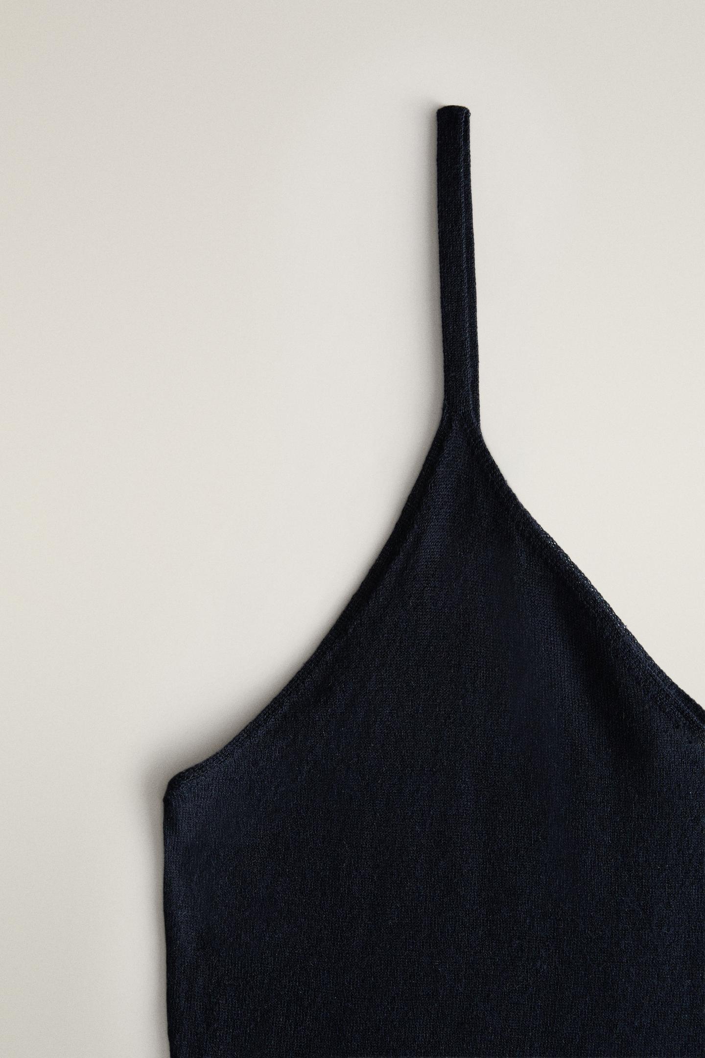 Женский топ Zara Plain Wool Silk Suede, цвет: Синий — фото 3