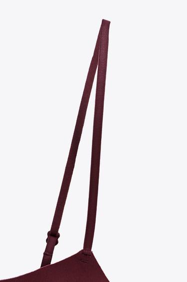 STRAPPY POLYAMIDE BODYSUIT - Wine by Zara - Image 9