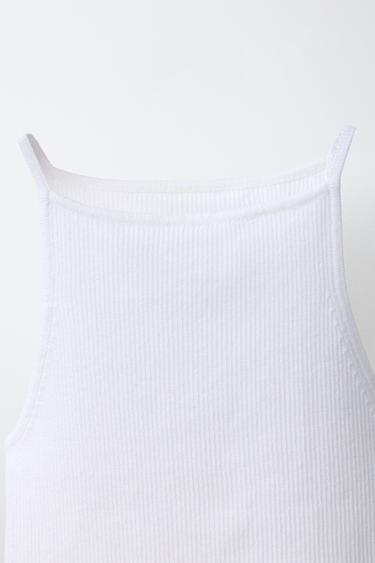 TOP CANNELÉ - Blanc cassé de Zara - Image 2