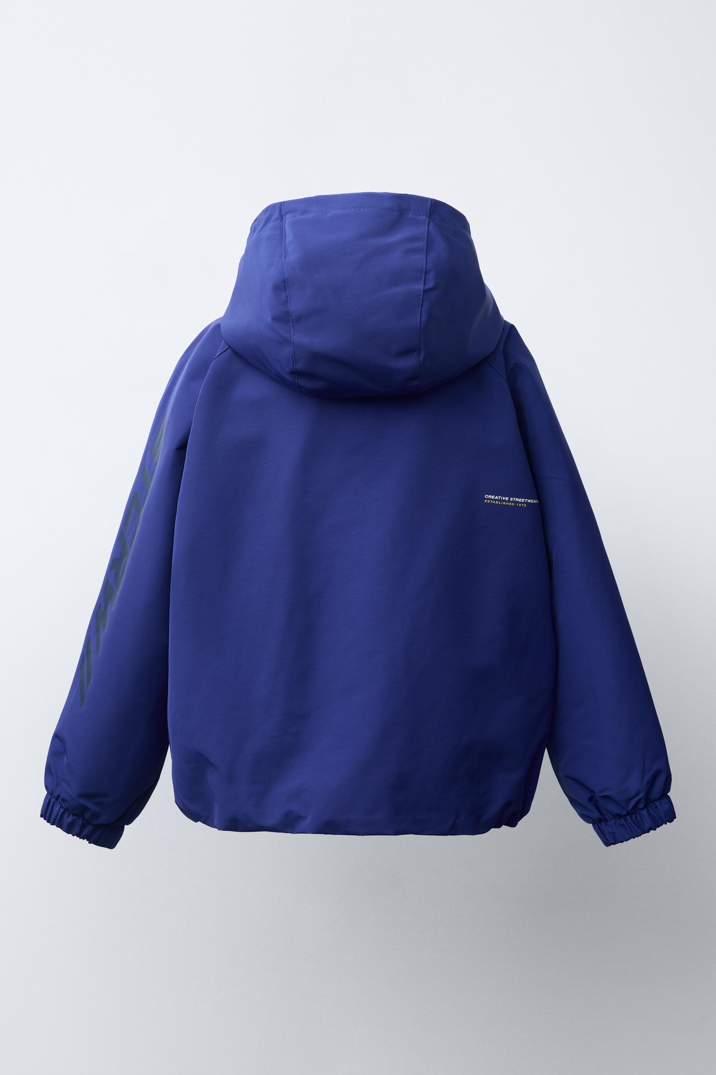 Детская куртка Zara Technical Hoodie Jacket, цвет: Голубоватый — фото 4