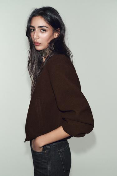 SOFT BOMBER JACKET - Brown by Zara - Image 2