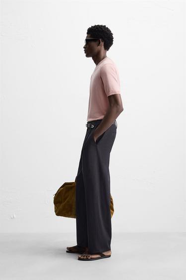 T-SHIRT EN MAILLE - Rose de Zara - Image 3