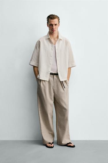 BOXY FIT TEXTURED SHIRT - White by Zara