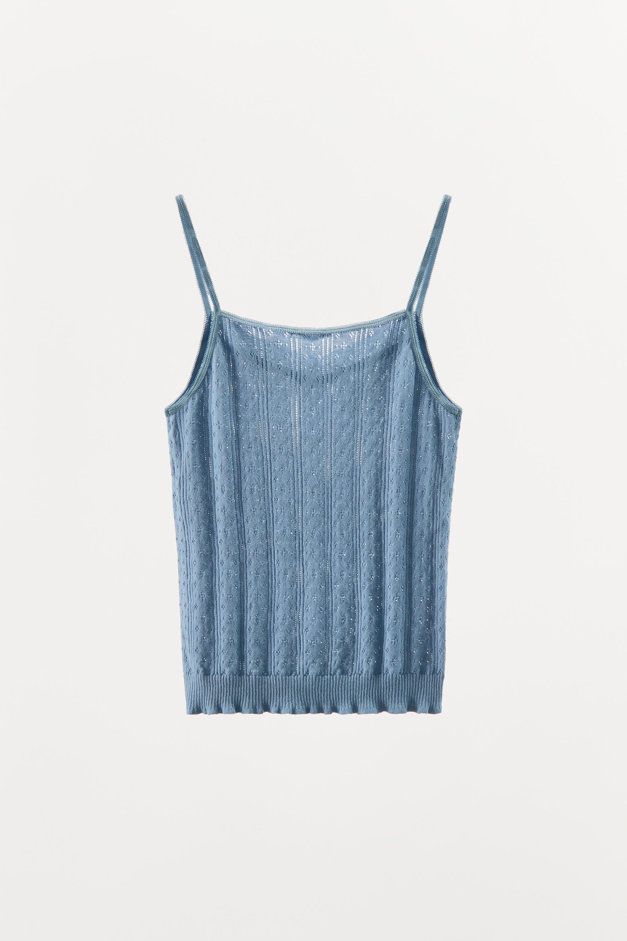 POINTELLE STRAPPY TOP