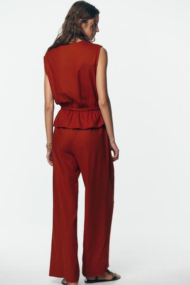 COMBINAISON GILET AVEC LIN - Tuile de Zara - Image 5