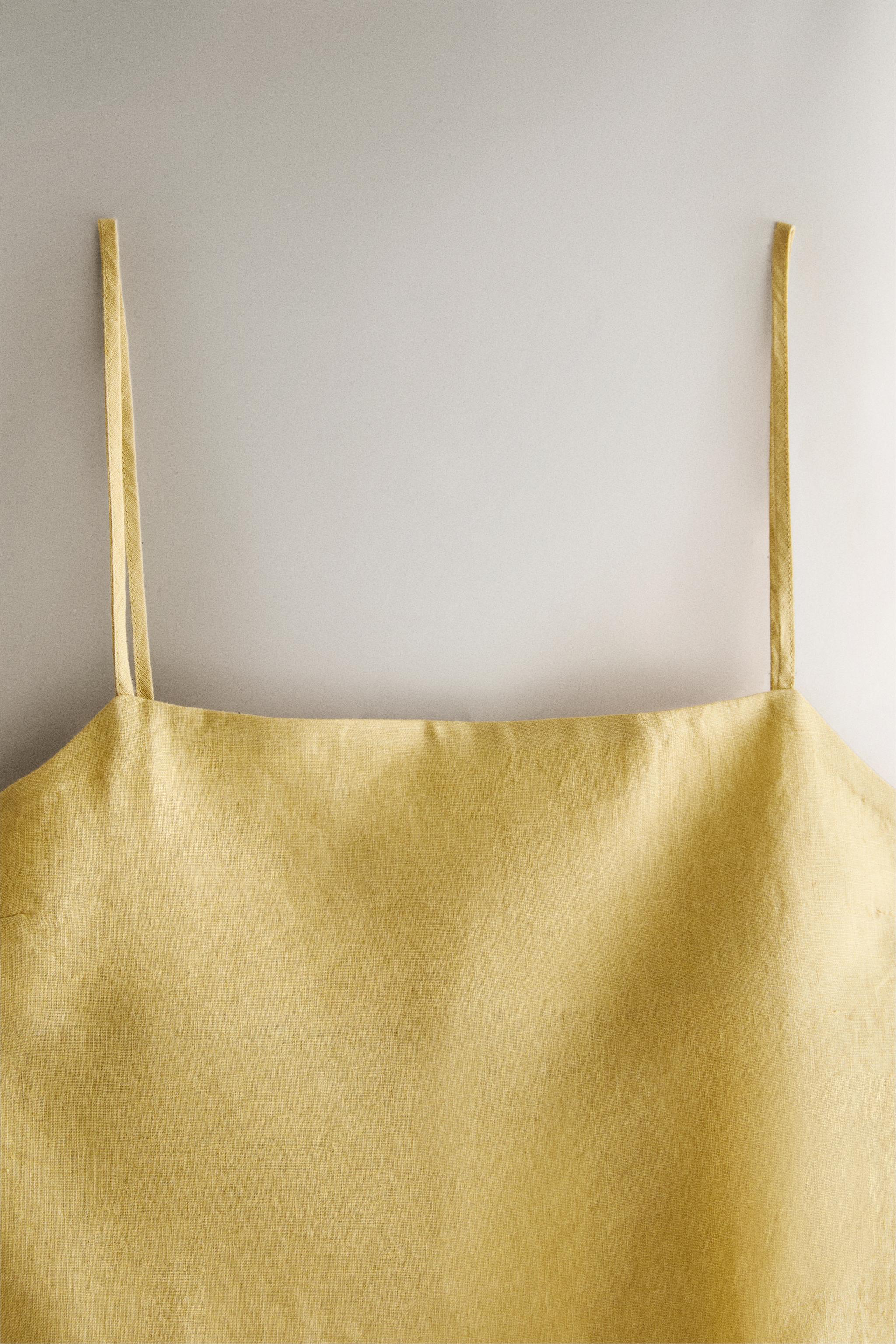 LINEN TOP — Yellow