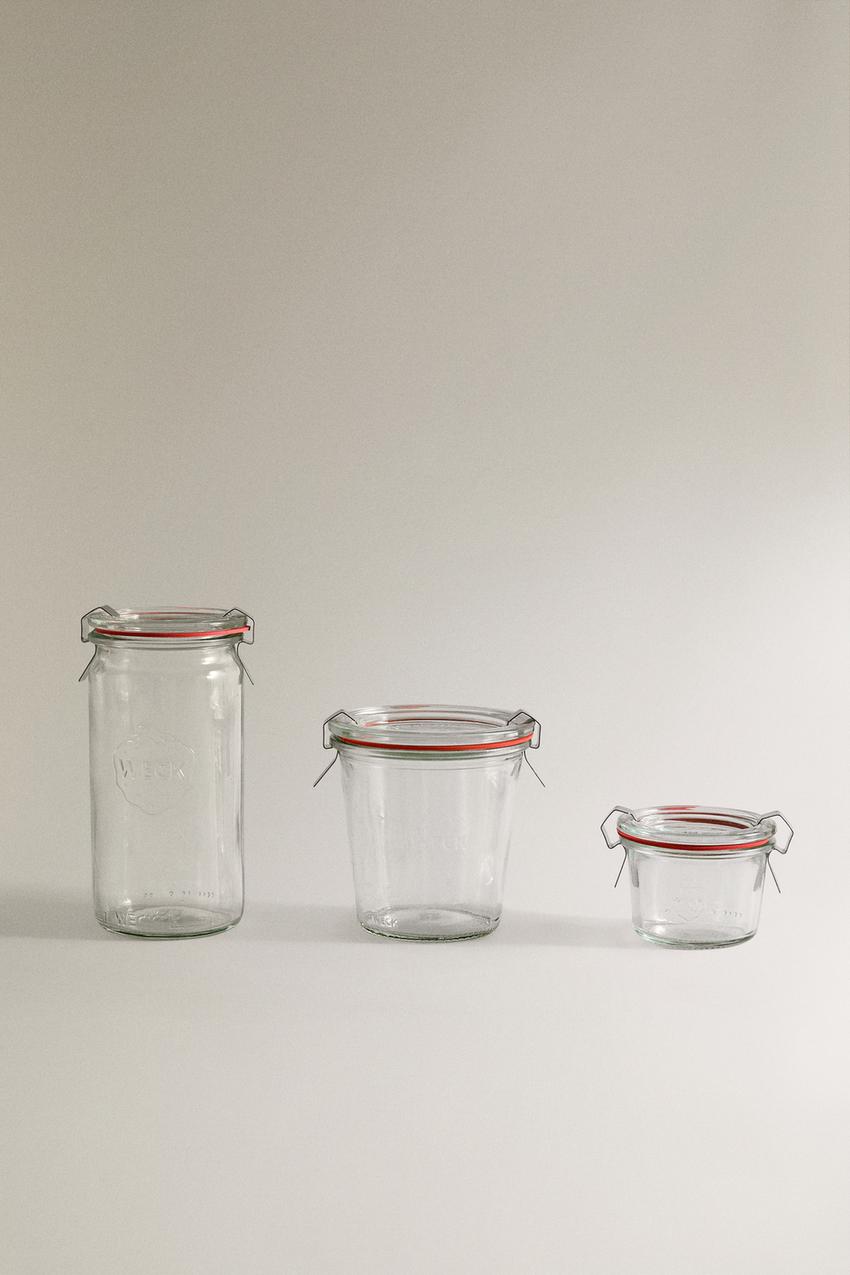 WECK-GLAS MIT HERMETISCHEM DECKEL - Transparent