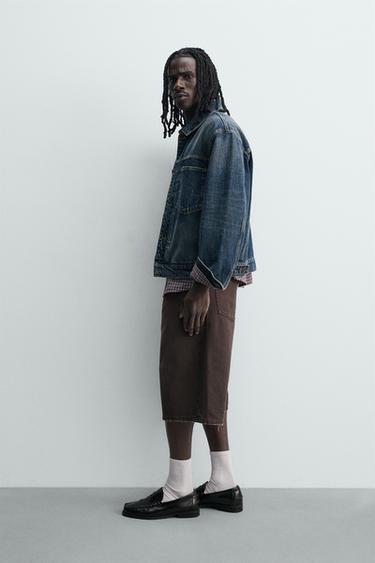 RELAXED FIT DENIM BERMUDA SHORTS - Brown by Zara - Image 3