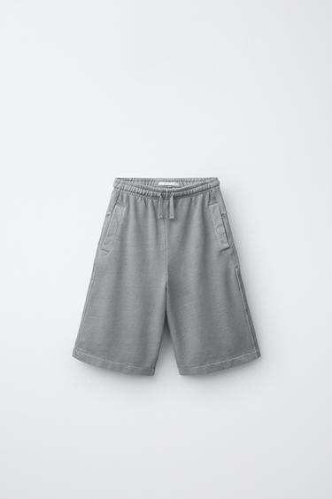 PLUSH BERMUDA SHORTS - Grey by Zara - Image 0