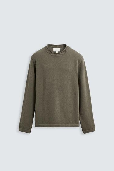 JERSEY ACABADOS VUELTA - Marrón / Verde de Zara