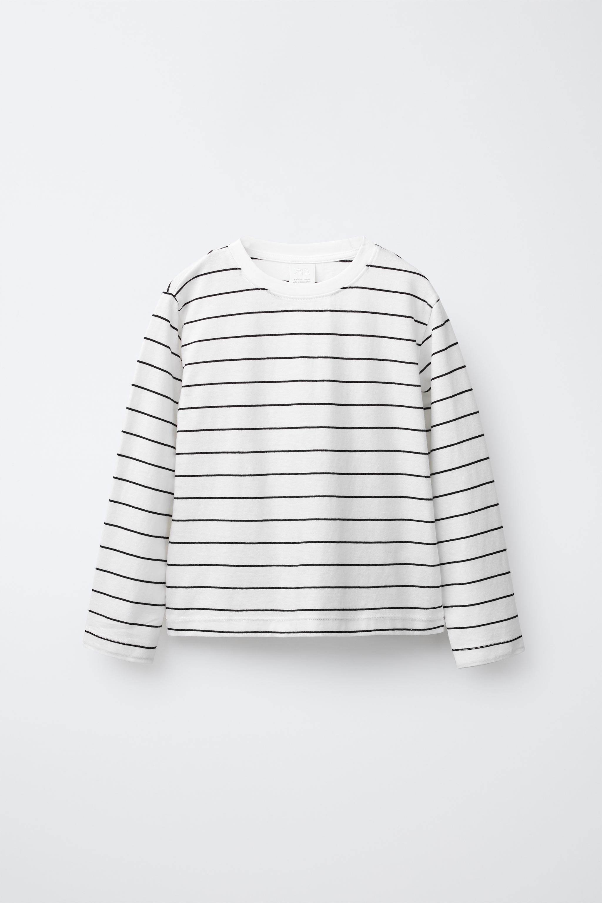 ベーシックストライプ柄Tシャツ - ストライプ | ZARA Japan / 日本