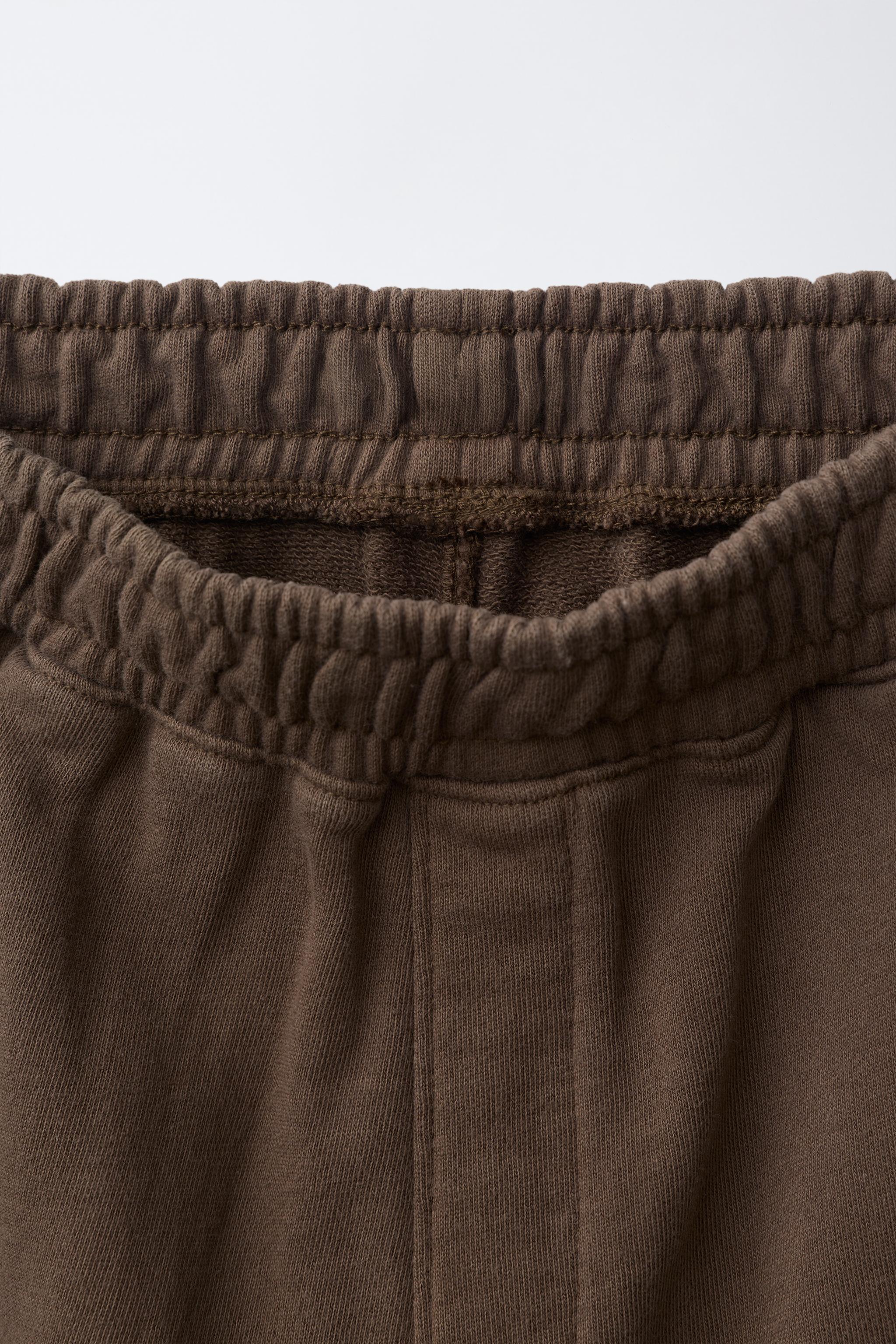SOLID BALLOON-FIT SWEATSHIRT AND PANTS SET