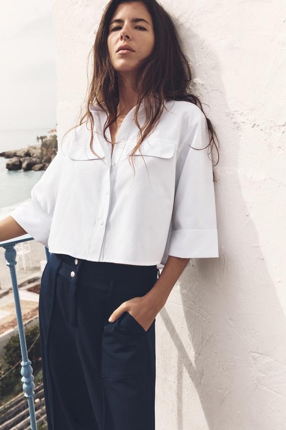 Camicia Bicolore Camicia Nera Donna Zara Camicia Body Cheap Bianca