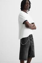WASHED BAGGY FIT DENIM SHORTS