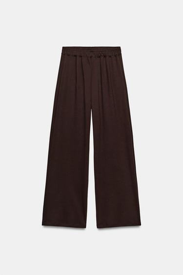 PANTALÓN PINZAS - Marrón de Zara - Imagen 0