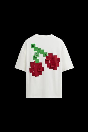 EMBROIDERED NOTES T-SHIRT - White by Zara - Image 0