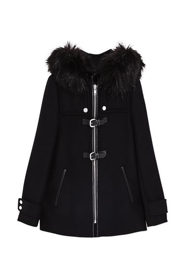 THREE QUARTER LENGTH COAT WITH COMBINED HOOD