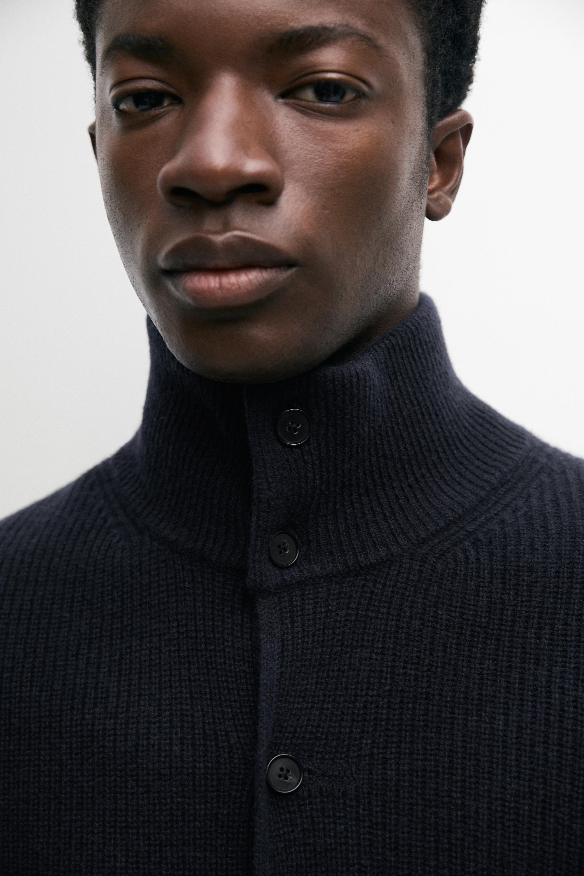 Cardigan en maille à boutons laine mélangée