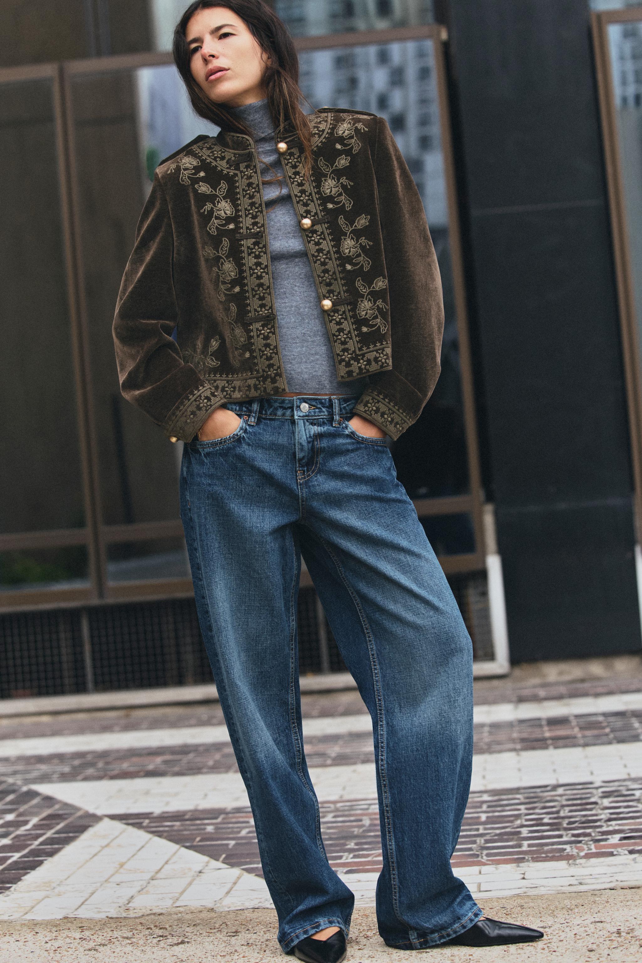 Embroidered Frog Fastening Jacket by Zara