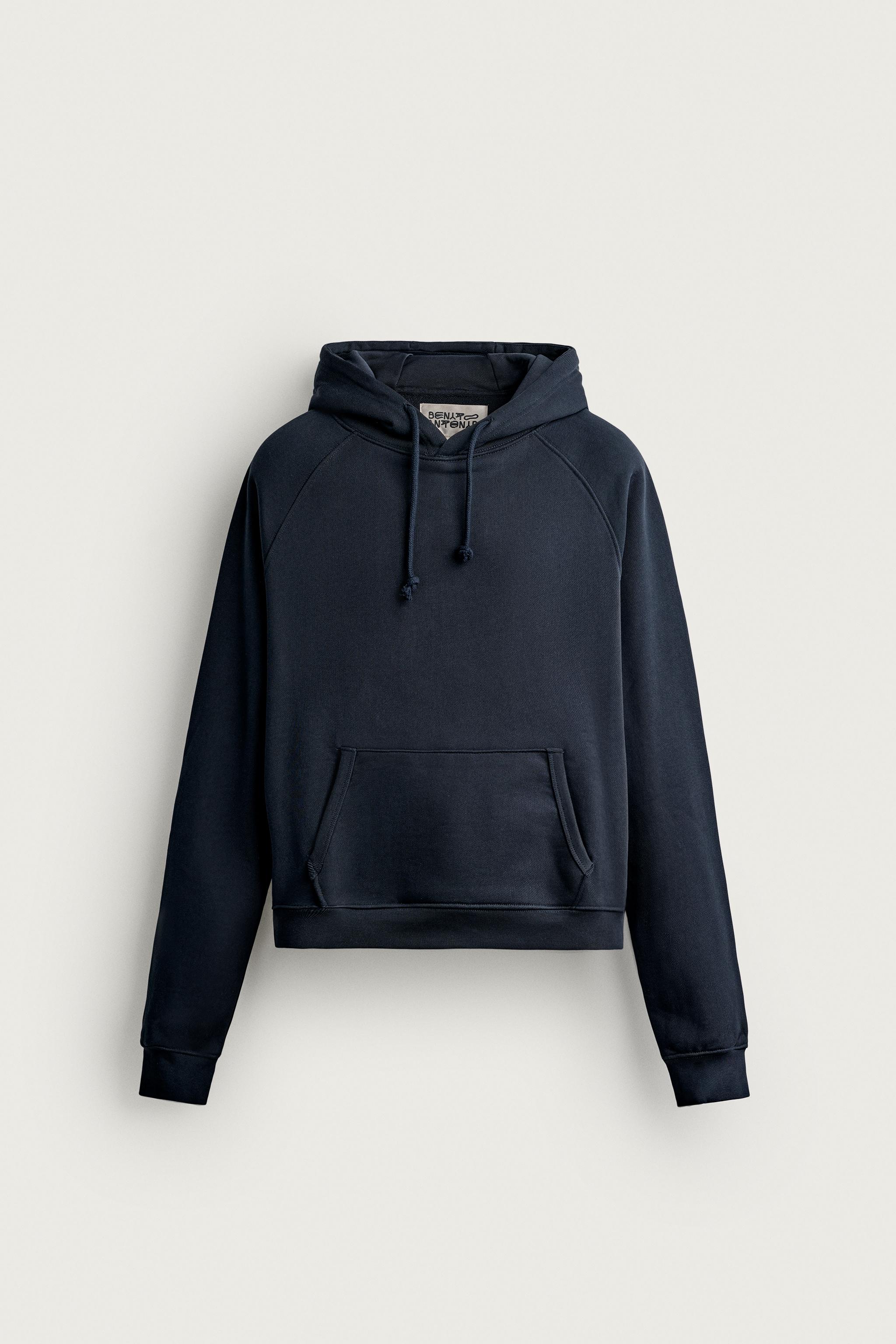 Zara İŞLEMELİ LOGOLU KAPÜŞONLU SWEATSHIRT