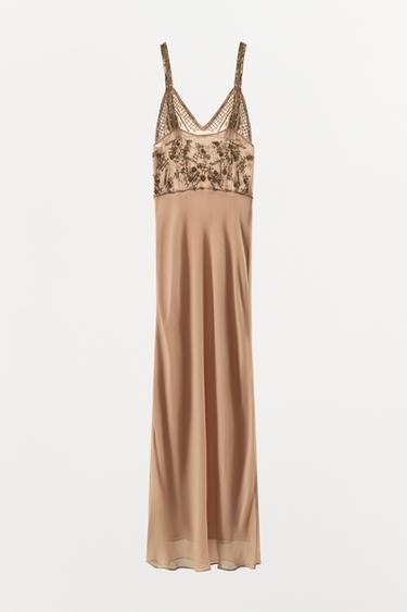 ROBE BRODÉE À DÉTAILS FANTAISIE - Pêche de Zara - Image 6