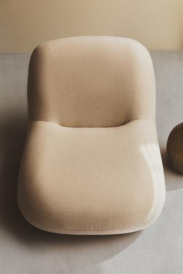 ROUND LINEN COUCH - Light beige by Zara