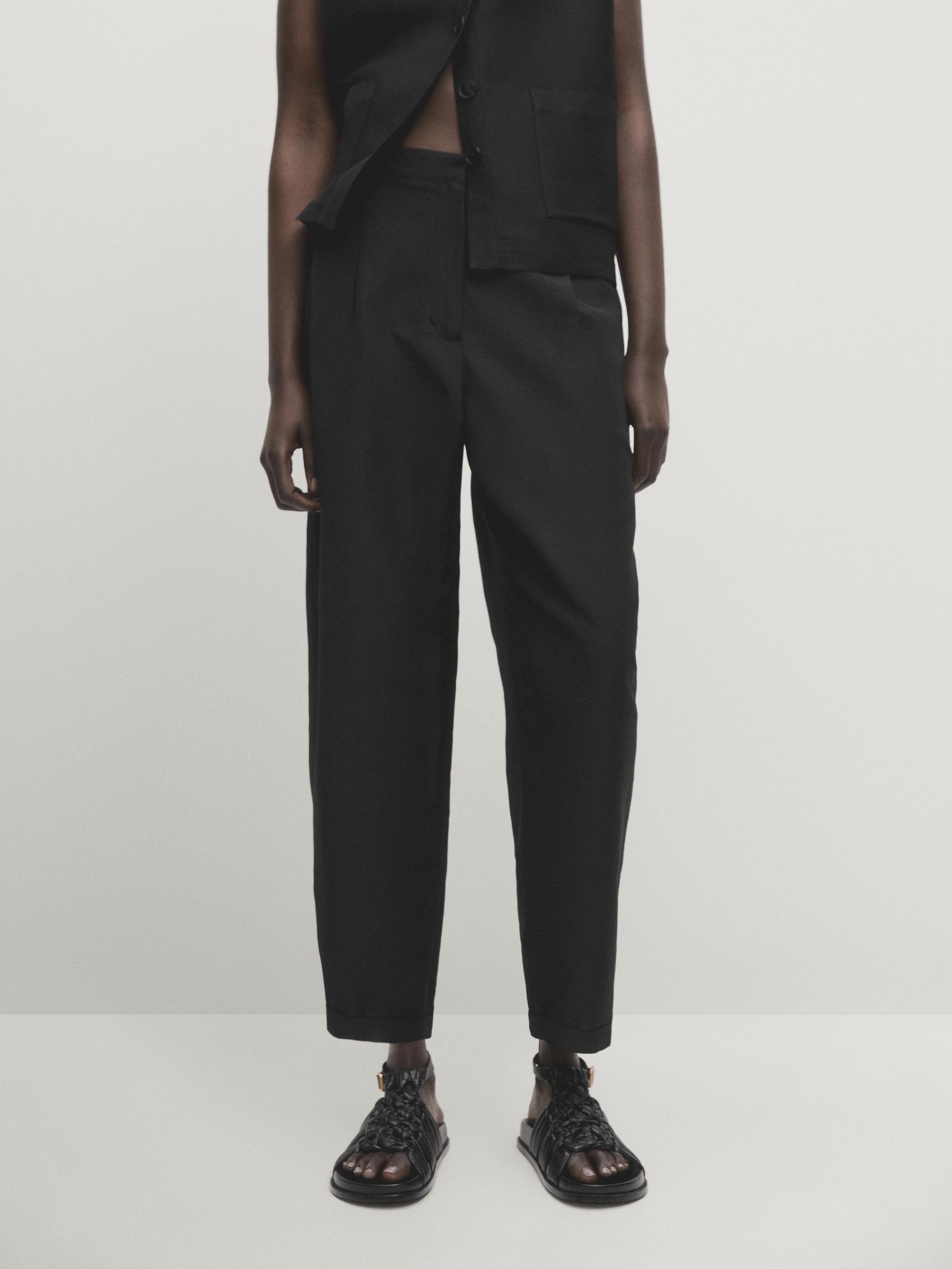 Carrot fit trousers store zara