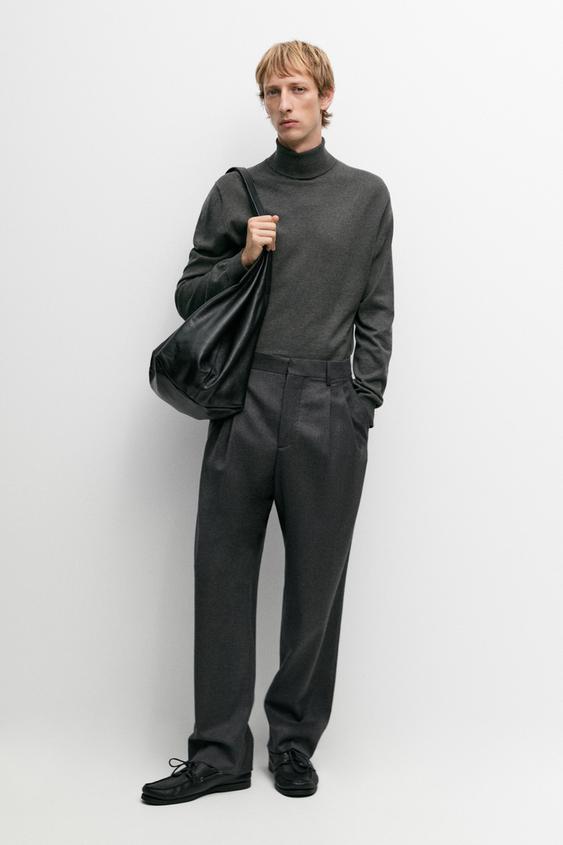 Zara 100% wool suit pants - Light gray - Image 0