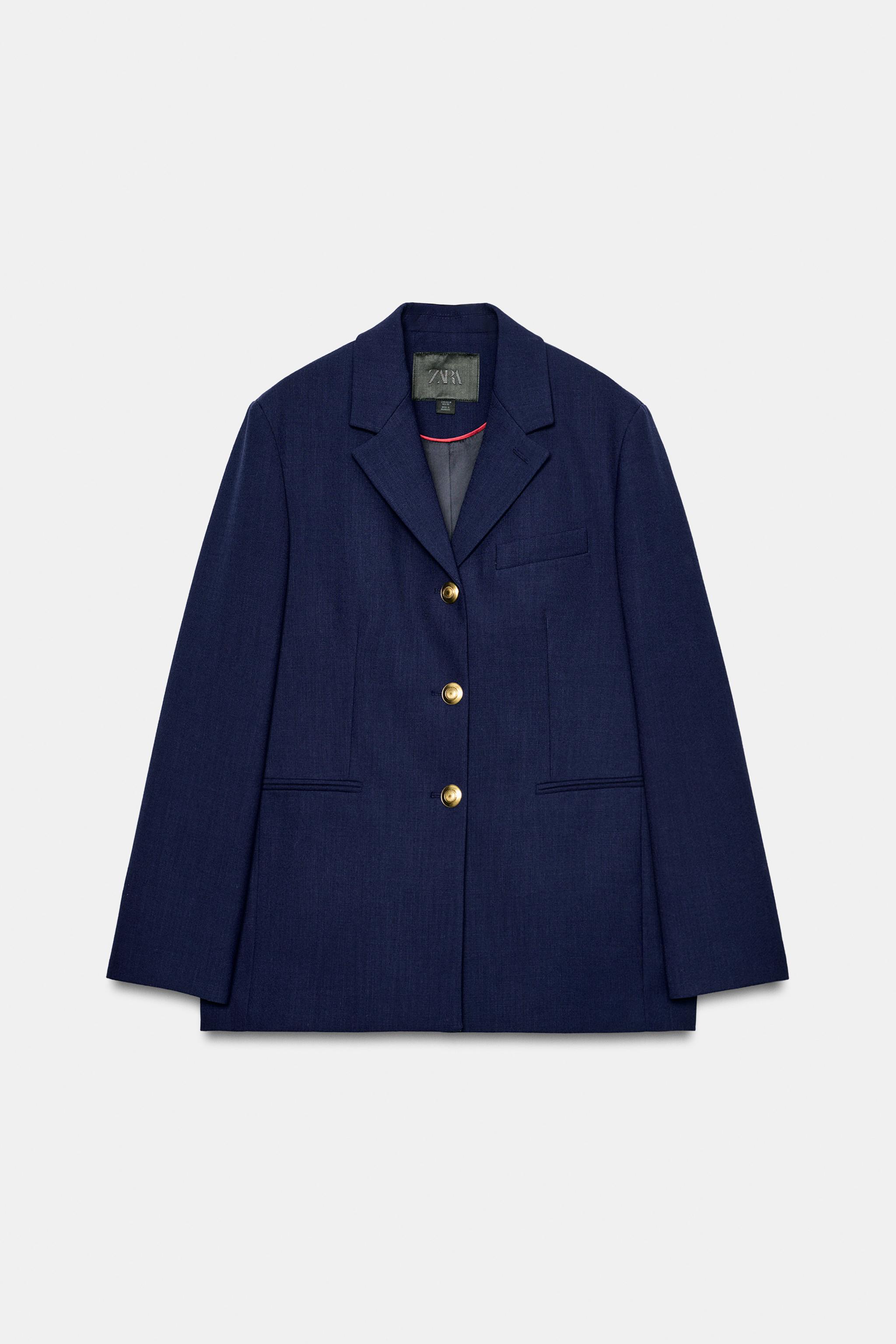 Zara ZW COLLECTION DÜĞMELİ BLAZER görsel 6