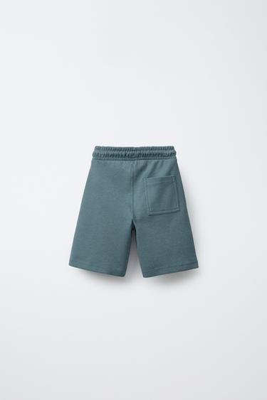 BERMUDA EN MAILLE TEXTURÉ - Gris / Bleu de Zara - Image 1