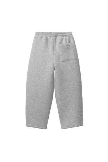 PANTALON STRAIGHT FIT EFFET NÉOPRÈNE - Gris chiné de Zara - Image 2