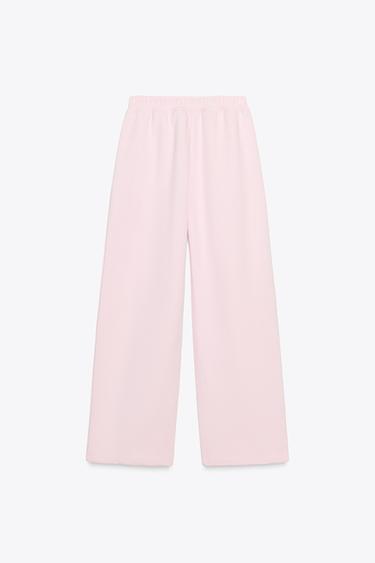 BASIC STRAIGHT PLUSH TROUSERS - Pink de Zara - Image 6