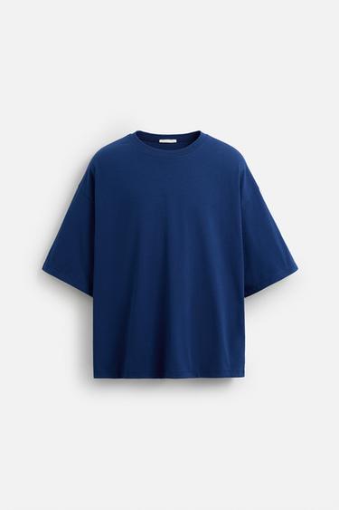 BASIC BOXY FIT T-SHIRT - Blue by Zara