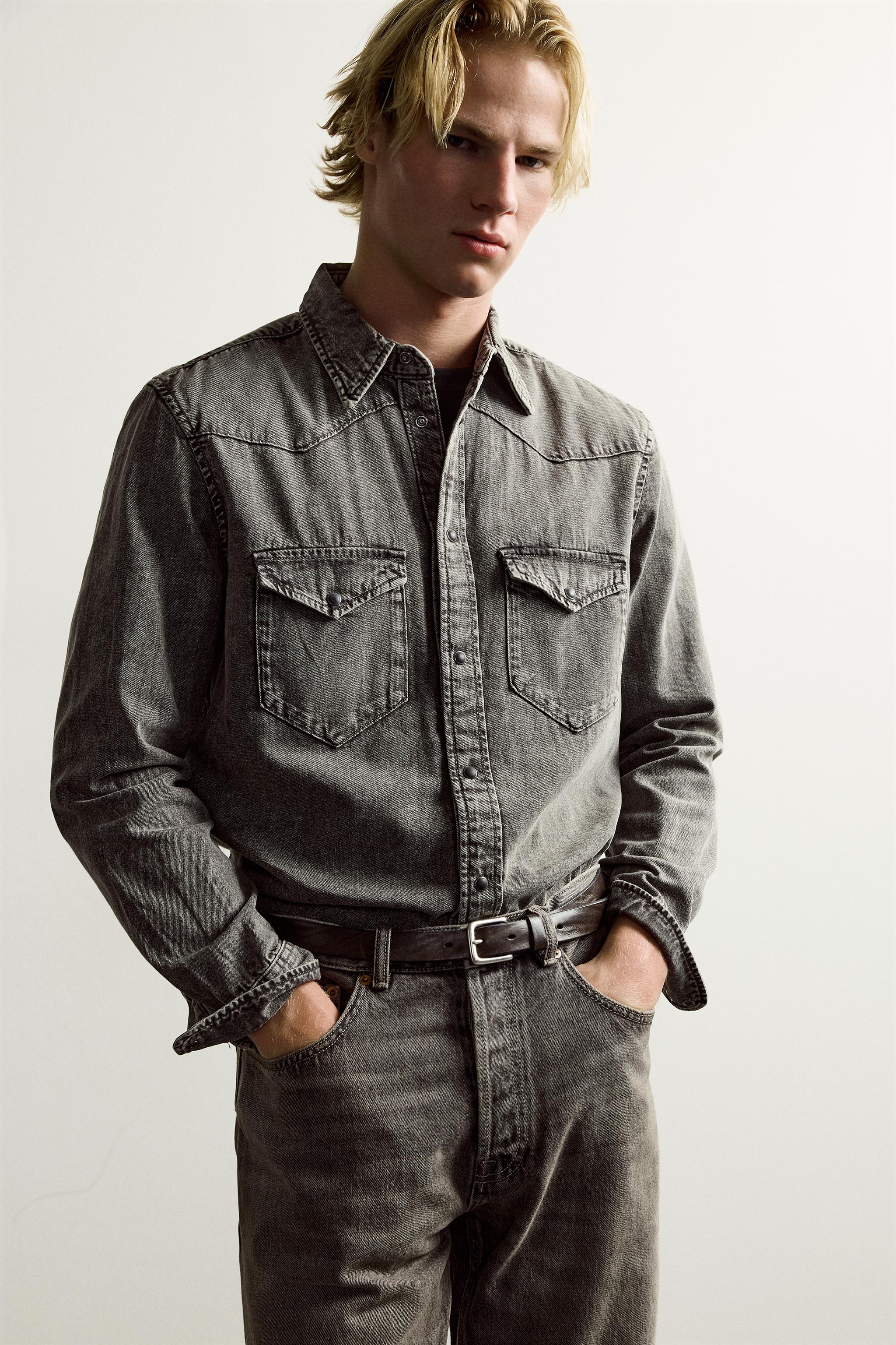 REGULAR FIT DENIM WESTERN SHIRT