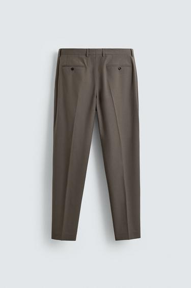 SLIM FIT SUIT TROUSERS - Taupe grey by Zara - Image 5