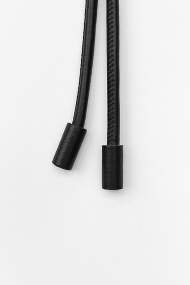 CEINTURE EN CORDON CIRCULAIRE EN CUIR - Noir de Zara - Image 2