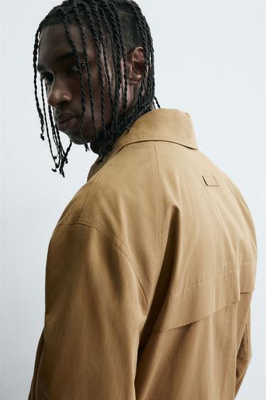 VESTE À POCHES EN COTON - Beige de Zara - Image 6