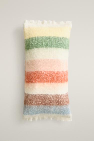 KIDS' BRUSHED STRIPED CUSHION - Multicoloured by Zara - Image 0