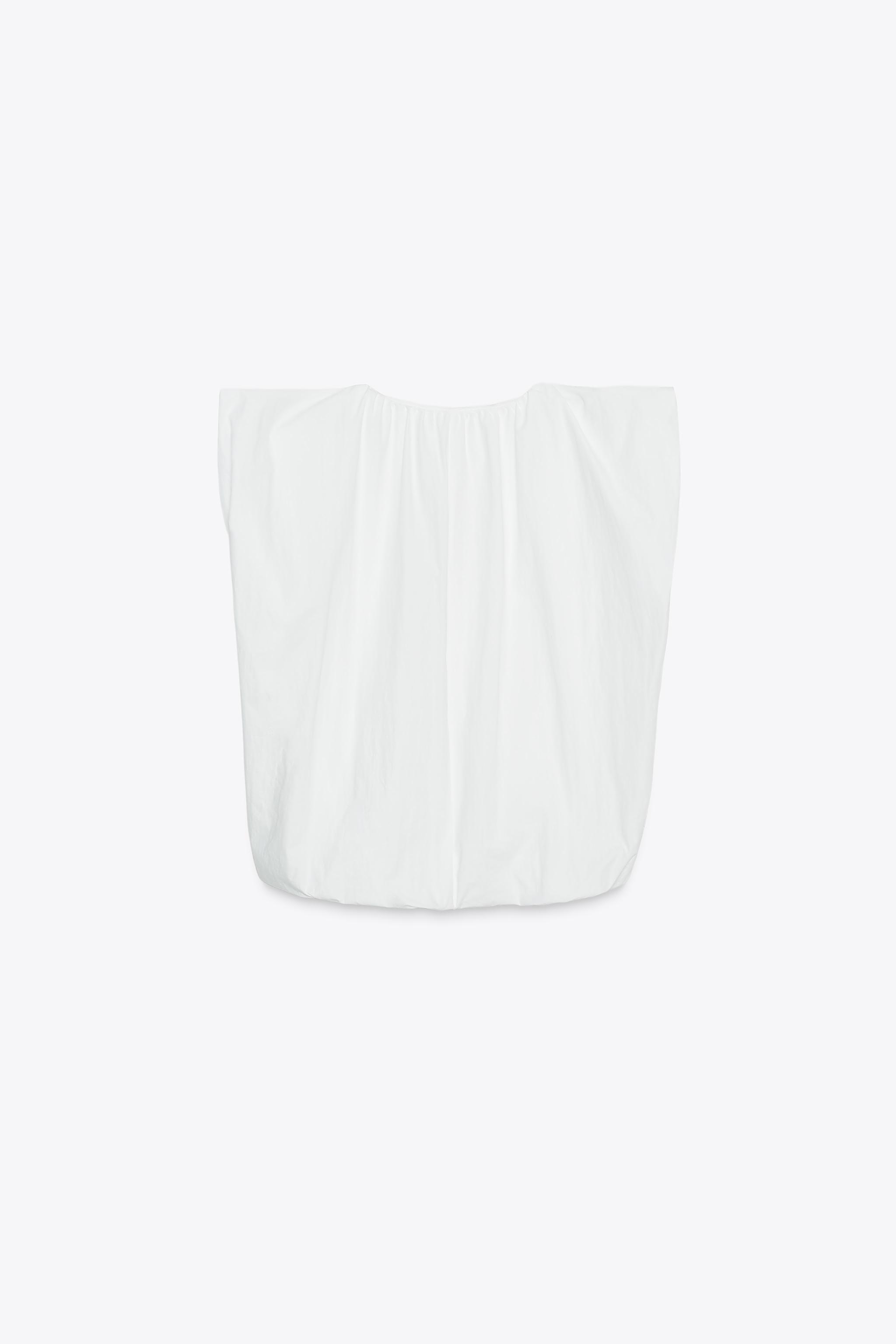 TOP BOUFFANT EN POPELINE ZW COLLECTION