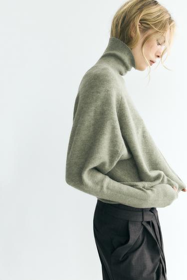 BATWING KNIT JUMPER - Light green by Zara